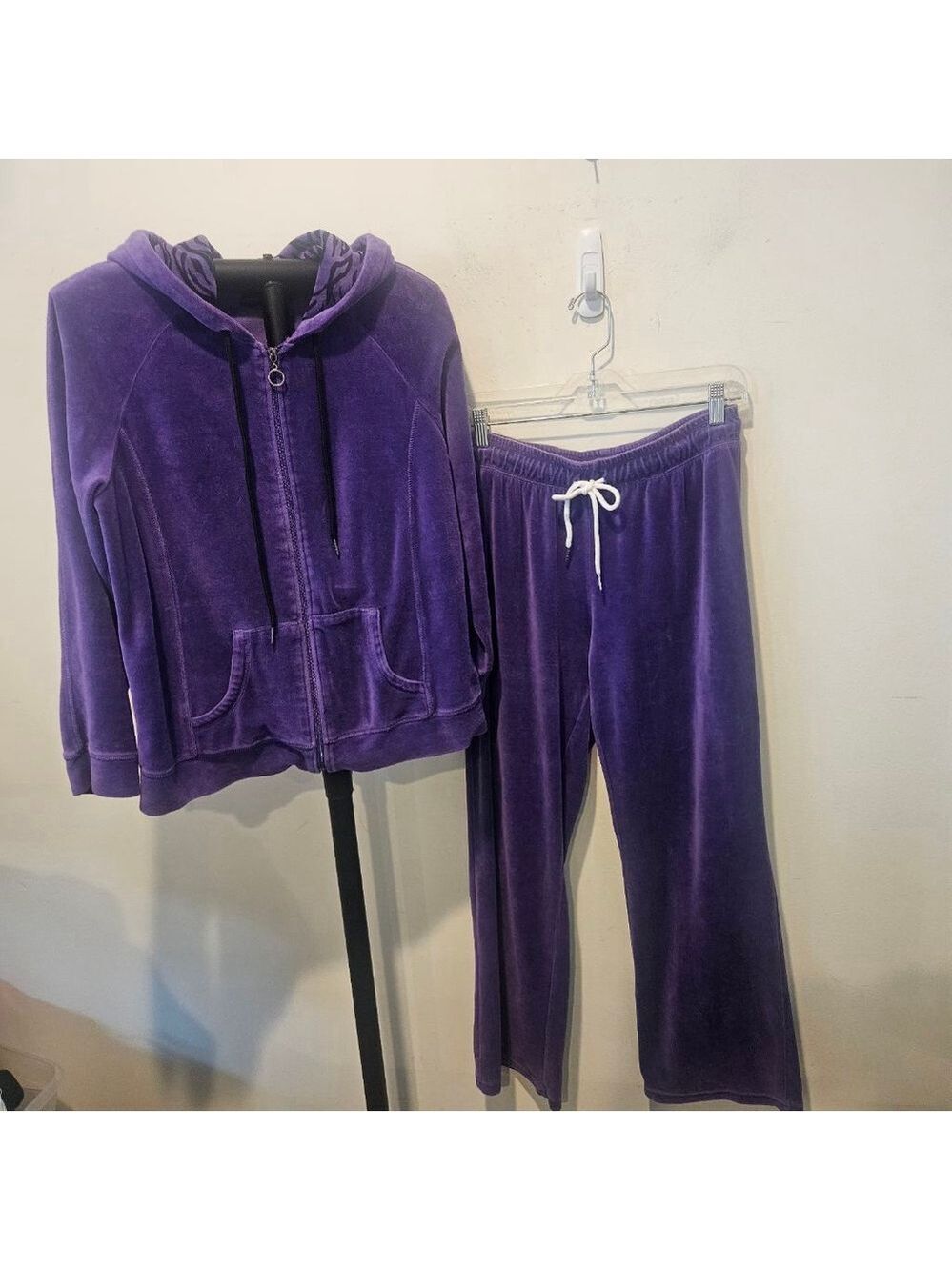 Women's Westbound Purple Velour Track Pants & Hoodie or Lounge Set M